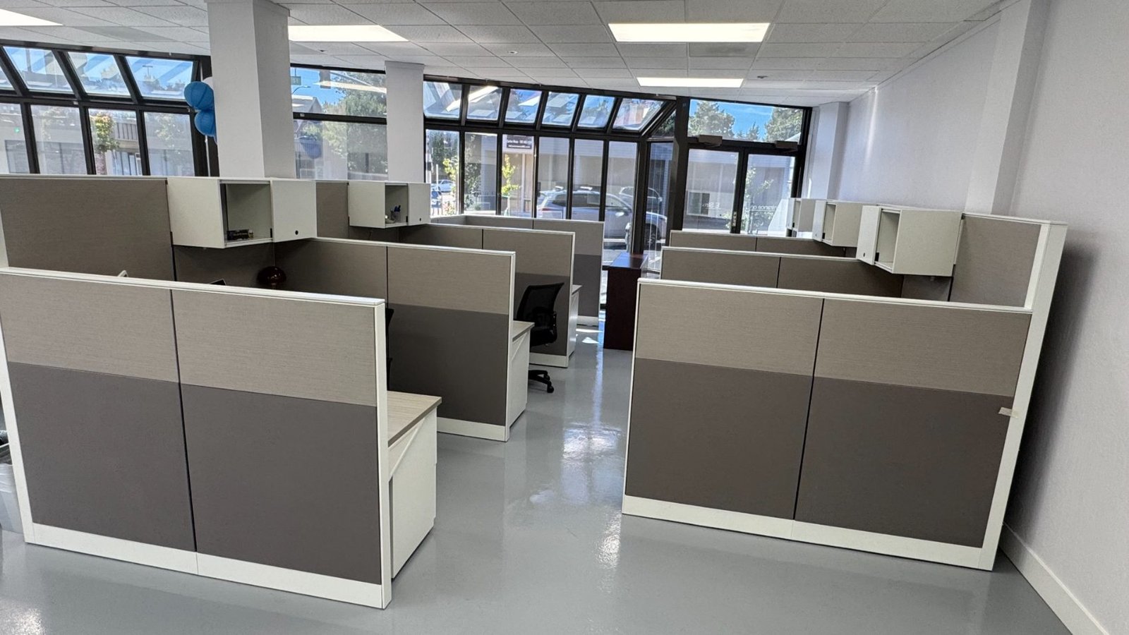 Private co-working cubicles at the B-OSS hub in downtown Santa Rosa