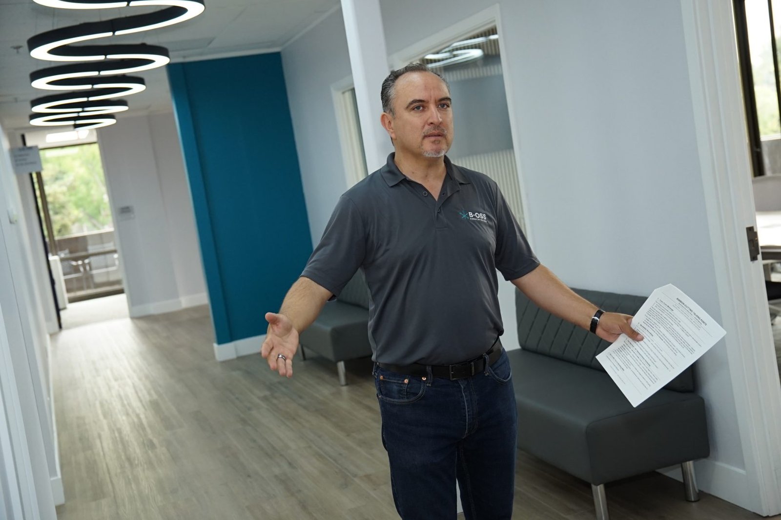 A tour of the new B-OSS hub during the opening