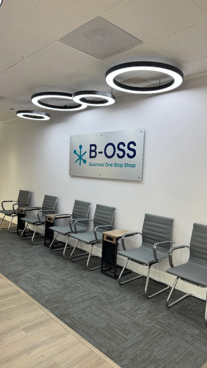 Private second-floor office at B-OSS